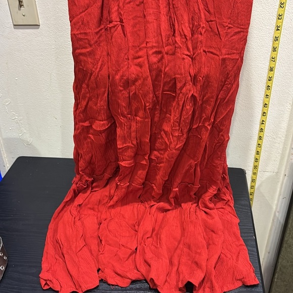 Sim & Sam Chic Red Dress with White Pattern - Picture 4 of 5